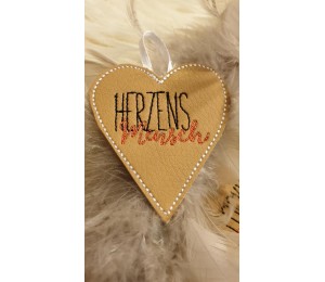 Stickserie ITH - Herz Anhänger Herzenswünsche